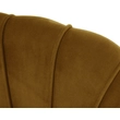 Fotel Art-deco stílusban, mustár színű Velvet anyag/gold chróm-arany, NOBLIN NEW