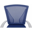 Irodai szék, kék/fehér/króm, IZOLDA