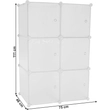 Praktikus moduláris szekrény, fehér/mintás, ZERUS