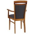 BAWARIA karfás szék tömör fából, olasz dió színben