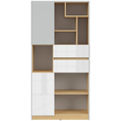 Kép 1/3 - Nandu magas szekrény 2 ajtóval és 2 fiókkal
