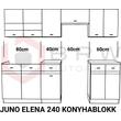 Kép 2/2 - JUNO ELENA 240 konyhabútor sonoma