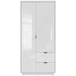Kép 1/4 - FORN akasztós szekrény fényes fehér, 2 ajtóval és 2 fiókkal