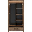 Kép 3/3 - Torin akasztós szekrény 2 ajtóval és 1 fiókkal, barna ribbeck tölgy színben