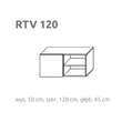 BRIKS TV szekrény RTV120 Prémium fronttal