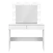 REMI Fésülködőasztal 2 fiókkal Fehér színben