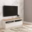 REMI TV szekrény 2 fiókkal Fehér - Evoke Tölgy színben