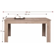 Kép 2/3 - Kinyitható asztal typ 12, sonoma tölgy, 161-210x77 cm, GRAND