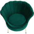 Kép 10/22 - Fotel Art-deco stílusban, smaragd Velvet anyag/gold króm-arany, NOBLIN NEW