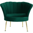 Kép 11/22 - Fotel Art-deco stílusban, smaragd Velvet anyag/gold króm-arany, NOBLIN NEW