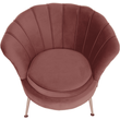 Kép 16/27 - Fotel Art-deco stílusban, rózsaszín Velvet anyag/gold króm-arany, NOBLIN NEW