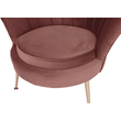 Kép 18/27 - Fotel Art-deco stílusban, rózsaszín Velvet anyag/gold króm-arany, NOBLIN NEW