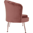 Kép 23/27 - Fotel Art-deco stílusban, rózsaszín Velvet anyag/gold króm-arany, NOBLIN NEW