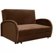 Széthúzható fotel, barna, MILI 2
