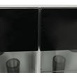Kép 25/32 - Nappali sor LED-világítással, fehér/fekete- extra magas fényű HG, LEO
