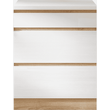 Kép 1/6 - Alsó szekrény három fiókkal D60, fehér magas fényű HG, LINE