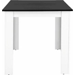 Kép 3/10 - Étkezőasztal, fehér/fekete, 120x80 cm, KRAZ