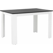 Kép 1/10 - Étkezőasztal, fehér/fekete, 120x80 cm, KRAZ