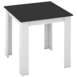 Kép 1/2 - Étkezőasztal, fehér/fekete, 80x80 cm, KRAZ
