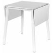 Kép 2/3 - Étkezőasztal, MDF fóliázott/fém, fehér, 60-120x60 cm, MAURO