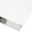 Kép 6/18 - Étkezőasztal, nyitható, fehér extra magasfényű/acél, 160-220x90 cm, PERAK