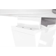 Kép 7/18 - Étkezőasztal, nyitható, fehér extra magasfényű/acél, 160-220x90 cm, PERAK