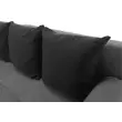 Sarok ülőgarnitúra, szürke/fekete, balos, MEXX