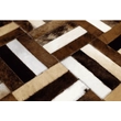 Luxus bőrszőnyeg, barna /fekete/bézs, patchwork, 170x240, bőr TIP 2