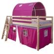 Kép 1/2 - Magasított ágy, természetes/rózsaszín, 90x200, INDIGO