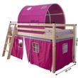 Kép 2/2 - Magasított ágy, természetes/rózsaszín, 90x200, INDIGO