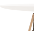 Kép 11/21 - Étkezőasztal, fehér/bükk, átmérő 90 cm, GAMIN NEW 90