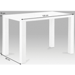 Kép 3/4 - Étkezőasztal, fehér magasfényű HG, 120x80 cm, ASPER NEW TYP 2