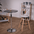 Kép 4/5 - Bárasztal magassága állítható, fekete, átmérő 60 cm, BRANY NEW