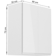 Kép 3/5 - Felső szekrény, fehér/fehér extra magasfényű, AURORA G602F