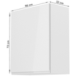 Kép 3/5 - Felső szekrény, fehér/fehér extra magasfényű, balos, AURORA G601F