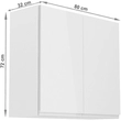 Kép 3/5 - Felső szekrény, fehér/fehér extra magasfényű, AURORA G80