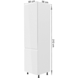 Kép 3/5 - Hűtő beépítő szekrény, fehér/fehér extra magasfényű, balos, AURORA D60ZL