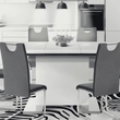 Kép 31/36 - Szétnyitható étkezőasztal, fehér magasfényű HG, 120-160x80 cm, IRAKOL