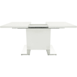 Kép 21/36 - Szétnyitható étkezőasztal, fehér magasfényű HG, 120-160x80 cm, IRAKOL