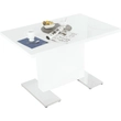 Kép 3/36 - Szétnyitható étkezőasztal, fehér magasfényű HG, 120-160x80 cm, IRAKOL