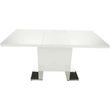 Kép 6/36 - Szétnyitható étkezőasztal, fehér magasfényű HG, 120-160x80 cm, IRAKOL