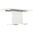 Kép 10/36 - Szétnyitható étkezőasztal, fehér magasfényű HG, 120-160x80 cm, IRAKOL