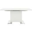 Kép 11/36 - Szétnyitható étkezőasztal, fehér magasfényű HG, 120-160x80 cm, IRAKOL