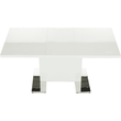 Kép 14/36 - Szétnyitható étkezőasztal, fehér magasfényű HG, 120-160x80 cm, IRAKOL