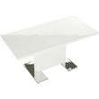 Kép 15/36 - Szétnyitható étkezőasztal, fehér magasfényű HG, 120-160x80 cm, IRAKOL