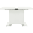 Kép 17/36 - Szétnyitható étkezőasztal, fehér magasfényű HG, 120-160x80 cm, IRAKOL