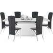 Kép 10/12 - étkezőasztal, fehér színű HG, 160-200x90 cm, KORINTOS