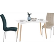 Kép 11/16 - Étkezőasztal, fehér+ bükk, 120x70 cm, DIDIER 4 NEW