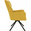 Kép 11/20 - Dizájnos forgó fotel, sárga/fekete, KOMODO