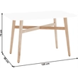 Étkezőasztal, fehér/természetes fa, 120x80 cm, CYRUS 2 NEW